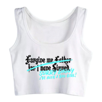 House Of Dasein Sorry Daddy Crop Shirt Bratty Submissive Ddlg Bdsm Clothing Breathable Slim Fit - White - Xl