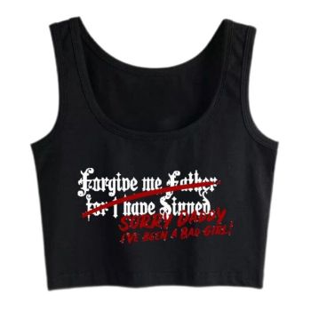 House Of Dasein Sorry Daddy Crop Shirt Bratty Submissive Ddlg Bdsm Clothing Breathable Slim Fit - Black - Xl