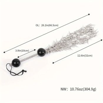 House Of Dasein Metal Pepper Double Bead Chain Whip With Restraints Spanking Flogger Bdsm Adult Flirting Sex Play Toys For Women And Couples