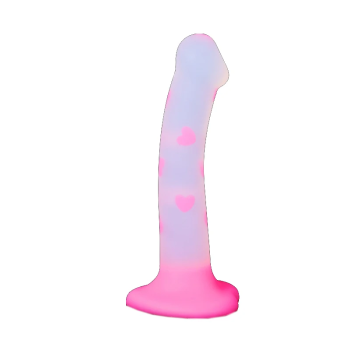 House Of Dasein Cute Jelly Soft Dildo Gspot Masturbator Silicone Luminous Anal Butt Plug - Pink