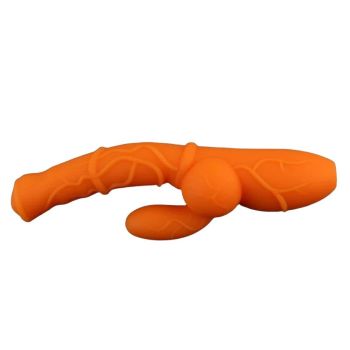 House Of Dasein Faak Silicone Ribbed Realistic Dildo Vibrator Prostate Massage Sex Toys - Orange