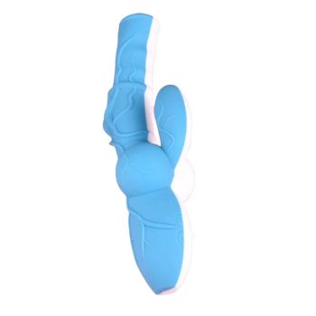 House Of Dasein Faak Silicone Ribbed Realistic Dildo Vibrator Prostate Massage Sex Toys - Blue White