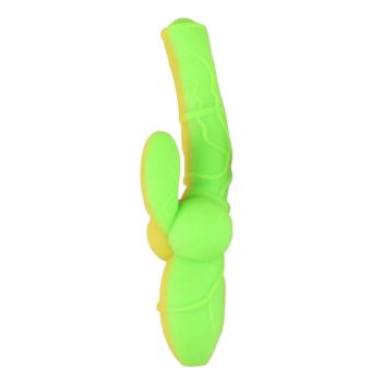 House Of Dasein Faak Silicone Ribbed Realistic Dildo Vibrator Prostate Massage Sex Toys - Green Yellow