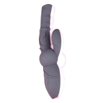 House Of Dasein Faak Silicone Ribbed Realistic Dildo Vibrator Prostate Massage Sex Toys - Grey White