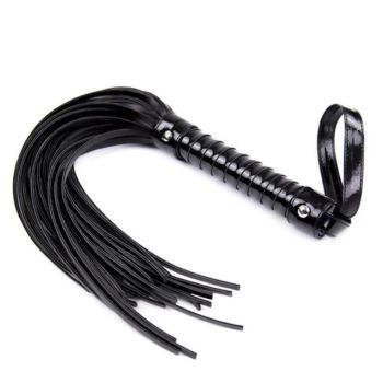 House Of Dasein Faux Leather Flogger Submissive Training Impact Play Bdsm - Black