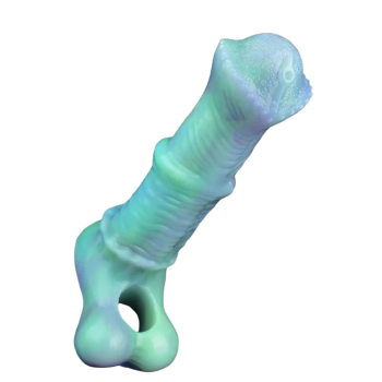 House Of Dasein Fantasy Luminous Horse Dildo Sheath Silicone Dog Knot Penis Sleeve - 2216