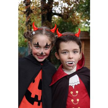 Devil Horns Hair Clips Red Barrettes Demon For Halloween Costume Cosplay Accessories