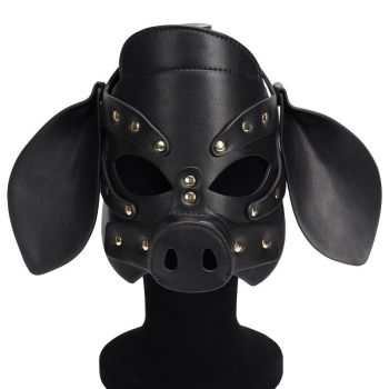 House Of Dasein Pig Head Mask Party Role Play Sexy Toy Supplies Bdsm Fetish Adult Costume - Black