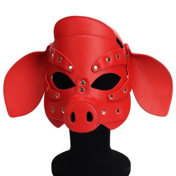 House Of Dasein Pig Head Mask Party Role Play Sexy Toy Supplies Bdsm Fetish Adult Costume - Red
