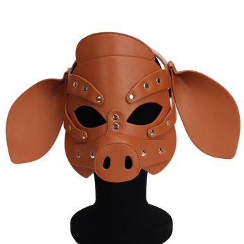 House Of Dasein Pig Head Mask Party Role Play Sexy Toy Supplies Bdsm Fetish Adult Costume - Brown
