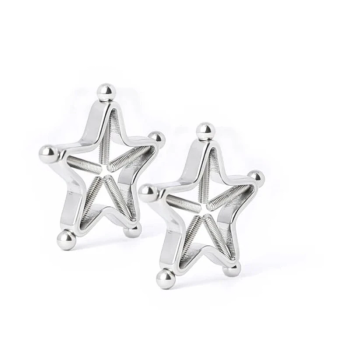 House Of Dasein 1 Pair Star Nipple Clamps Stainless Steel Non Piercing Stimulator Erotic Toys Women - Silver