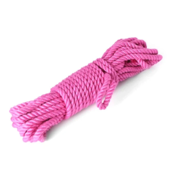 House Of Dasein 8M Handmade Bamboo Silk Rope Bdsm Bondage Binding Role-Playing Sex Toy - Fuchia