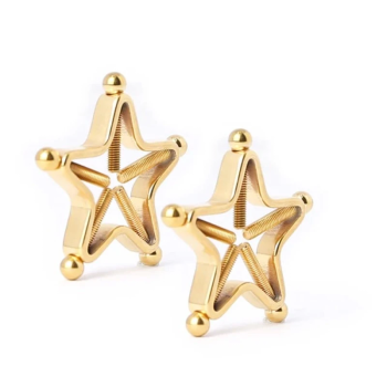 House Of Dasein 1 Pair Star Nipple Clamps Stainless Steel Non Piercing Stimulator Erotic Toys Women - Yellow