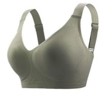 House Of Dasein Women's Deep V Neck Seamless Wireless Gathering Bra - Grass Green - Xl(80F85c85d85e)