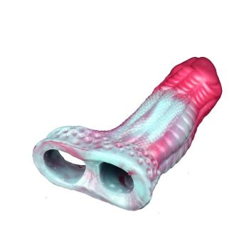 House Of Dasein Soft Silicone Penis Extender Sleeve Cock Extension Male Enhancing Toys - Grey/Pink