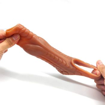 House Of Dasein Flexible Silicone Cock Extender Penis Sheath Men - Flesh