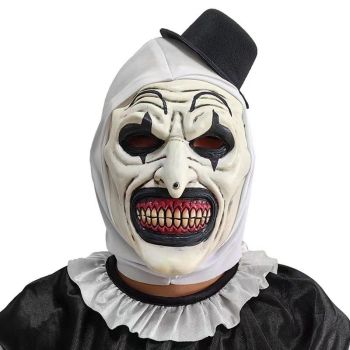 House Of Dasein Halloween Horror Soul Breaking Clown Hat Death Headset Makeup Ball Cosplay Mask - Fabric-Covered Style