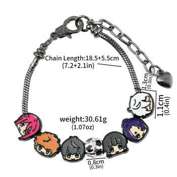 Veile Studios Blue Prison Diy Bracelet National God Renjaku Senkiri Hyoma Kirishima Ryosuke Kiyoshi Cartoon Metal