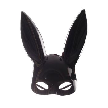 House Of Dasein Sexy Bunny Rabbit Ears Mask Costume Cosplay Fetish Bdsm - Shiny Black