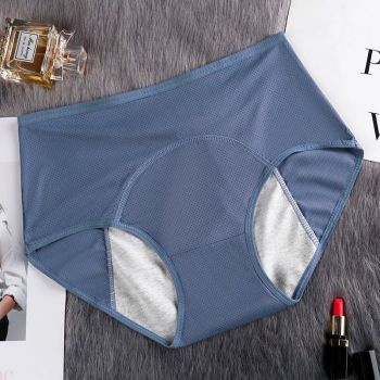House Of Dasein Physiological Pants For Women Comfortable Mesh Anti Leakage Sanitary Triangular Underwear - Grayish Blue - 4Xl