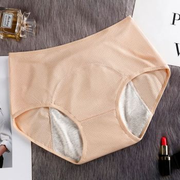 House Of Dasein Physiological Pants For Women Comfortable Mesh Anti Leakage Sanitary Triangular Underwear - Apricot - 6Xl