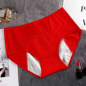 House Of Dasein Physiological Pants For Women Comfortable Mesh Anti Leakage Sanitary Triangular Underwear - Red - L