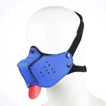 House Of Dasein Dog Bdsm Bondage Puppy Play Hoods Detachable Nose Slave Mask - Blue