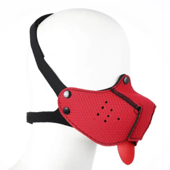 House Of Dasein Dog Bdsm Bondage Puppy Play Hoods Detachable Nose Slave Mask - Red