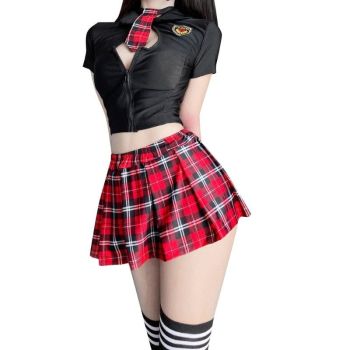 House Of Dasein Japanese School Girl Uniform Sexy Costume Women Cosplay Flattering Figur - With Stocking