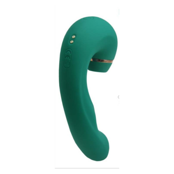 House Of Dasein Women's Gspot Clitoral Excitement Massage Pat Sucking Vibrator Green Purple Pin - Emerald