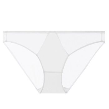 House Of Dasein Sexy Women's Underwear French Ultra-Thin Seamless Plus Size Panties With Cotton Crotch Lifting Low Waist Triangle Briefs - White - L