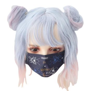 House Of Dasein Punk Anime Girls Dark Cyber Mechanical Cat Cosplay Bodysuit Swimwear Set - Swimsuit M - 5Pcs Mask E