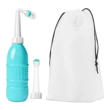 House Of Dasein 500Ml Bidet Sprayer Leakproof Anal Douche Hand Held Wash Shower Enema General Purpose Interface - Green With Bag