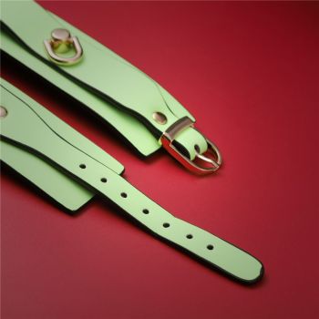 House Of Dasein Pu Leather Bondage Cuff Wrist/Ankle Restraint Sold Individually(Luminous Green Anklet)