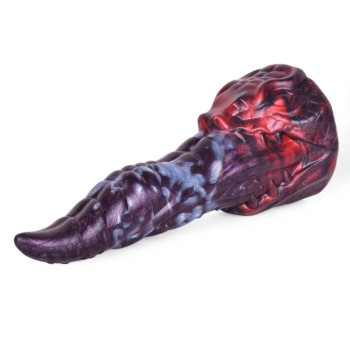 House Of Dasein Silicone Dragon Dildo With Sucker Multi Color Fantasy Penis Magic Tongue Sex Toys For Women Female Masturbator Anal Plug - Purple White2