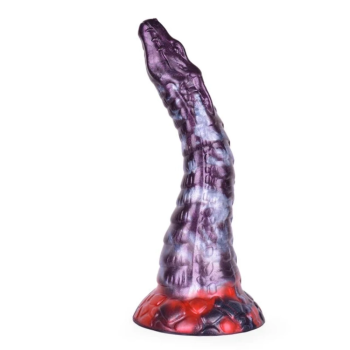 House Of Dasein Silicone Dragon Dildo With Sucker Multi Color Fantasy Penis Magic Tongue Sex Toys For Women Female Masturbator Anal Plug - Purple White1
