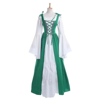 House Of Dasein S-6Xl Medieval Dress Cosplay Halloween Costume For Women Palace Carnival Party - Green - Xl