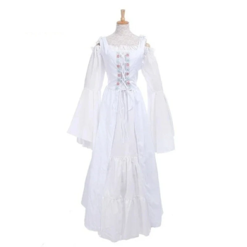 House Of Dasein S-6Xl Medieval Dress Cosplay Halloween Costume For Women Palace Carnival Party - White - 4Xl