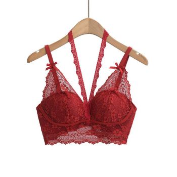 House Of Dasein Lace Neck And Strapless - Dark Red - M