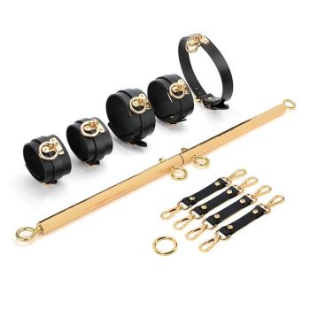 House Of Dasein Bdsm Spreader Bar With Handcuffs Ankle Cuffs Fetter Collar Sex Toys For Women Harness Acc Slave Restraints Restaint Game - B Set(With Bondage )