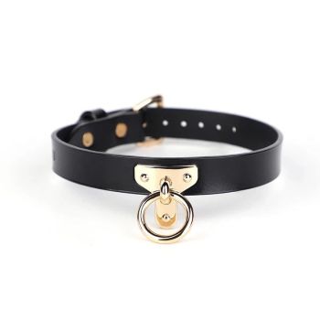 House Of Dasein Blackwolf Bondage Genuine Leather Collar Slave Bed Neck Restraint With Leash Bdsm Erotic Sex Toys For Women Couples Adult Games - Black Collar