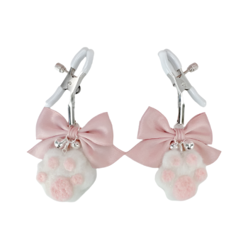 House Of Dasein Bdsm Cute Cat Claw Bell Collar Bow Nipple Clamp Anal Plug Chocker With Leash Sm Training Stimulation Flirting Sex Toys - Nipple Clip - Nipple Clip