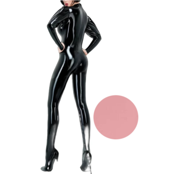 House Of Dasein Sexy Latex Gummi Catsuit With Puff Sleeves Handmade Bodysuit For Women And Men - Pink - Women-Xl - Men