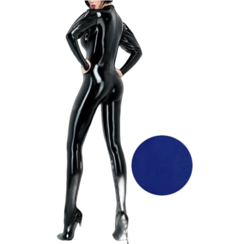 House Of Dasein Sexy Latex Gummi Catsuit With Puff Sleeves Handmade Bodysuit For Women And Men - Blue - Women-M - Men