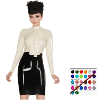 House Of Dasein Womans Latex Dress For Clubwear And Fetish Skirt High Elasticity Transparent - Customize - Xxl
