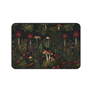 Story Nest Books Enchanted Forest Desk Mat | Nature Inspired Office Decor Computer Mouse Pad Home Gift Eco Friendly Workspace Forestcore Cottagecore - 12" Ã— 18"