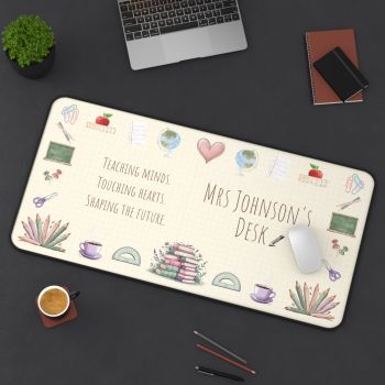 Story Nest Books Personalized Teacher Desk Mat Cute Classroom Decor Gift For Teachers Custom Accessory Inspirational Mouse Pad