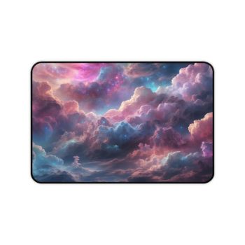 Story Nest Books Celestial Clouds Desk Mat Cosmic Colorful Gamer Fantasy Mouse Pad Home Office Decor Gift For Astronomers Aesthetic Accessories - 12" Ã— 18"