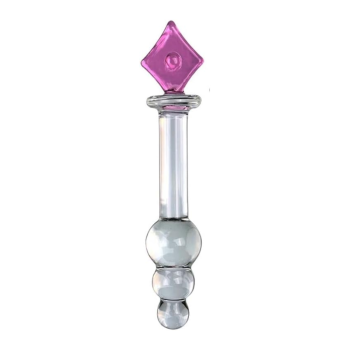House Of Dasein Poker Crystal Glass Body Wand Massager Colorful Butt Plug Dildos Anal Sex Toys For Female Male Gay Masturbation Tool - Style B