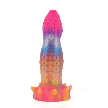 House Of Dasein Monster Fantasy Dildo Silicone Realistic Rainbow Colour Anal Plug Flexible - Rainbow
